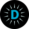 A shining letter 'D'